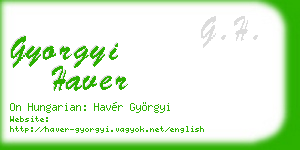 gyorgyi haver business card
